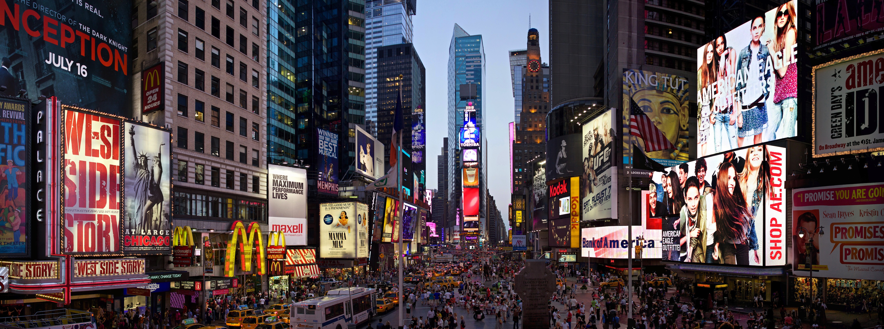 Menschenmenge Auf Times Square  Xxl Poster - Geklebte